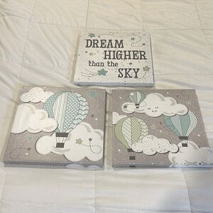 Hot Air Balloon Wall Decor for Nursery